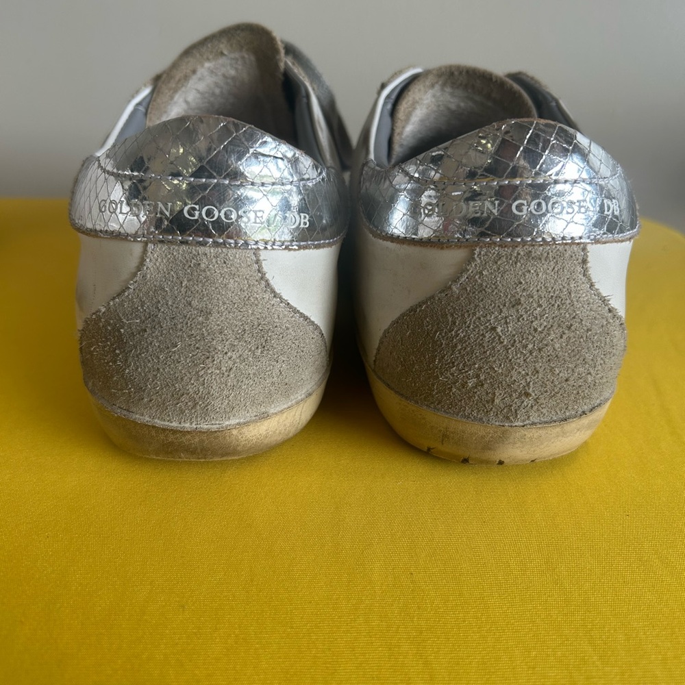 Golden Goose Gray and White Sneakers - Picture 8 of 15